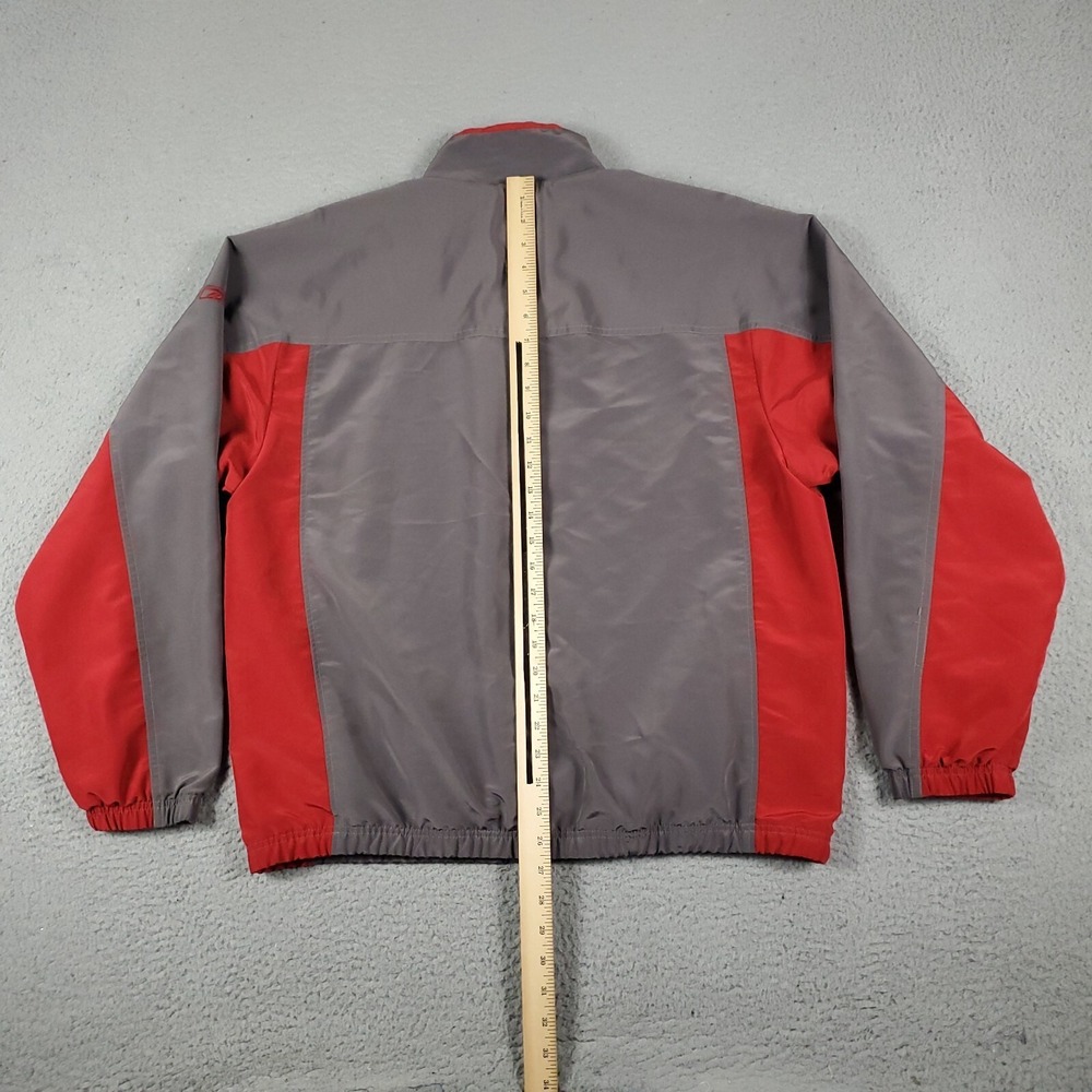 Reebok Red Gray Full Zip Winter Windbreaker Jacket Mens Size Large - Picture 5 of 8